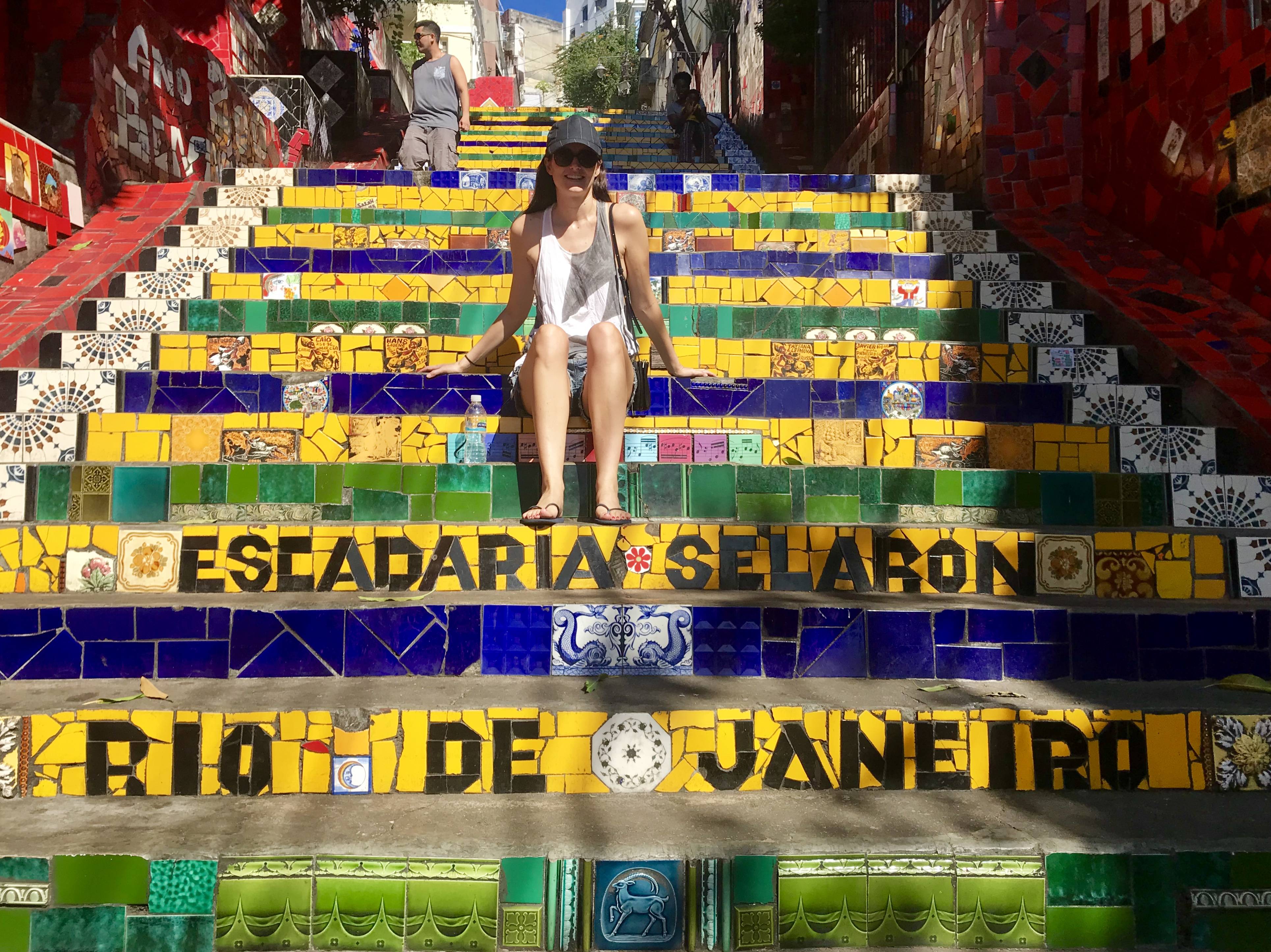 Things to do in Rio de Janeiro - Lapa colourful tiled steps