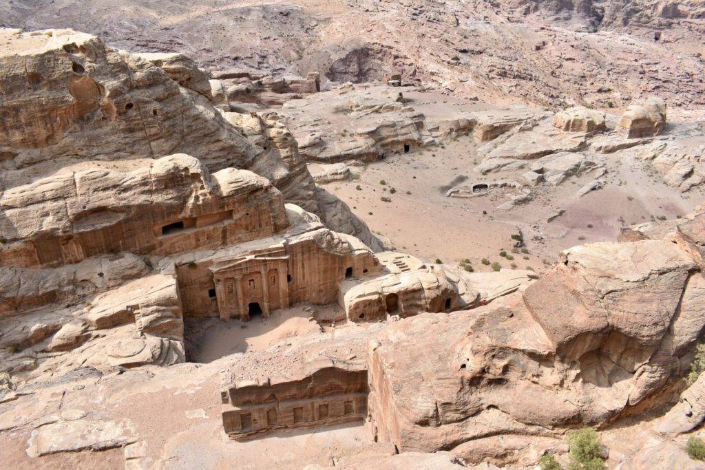 Views on walk to High Place of Sacrifice from Monastery, Petra Jordan