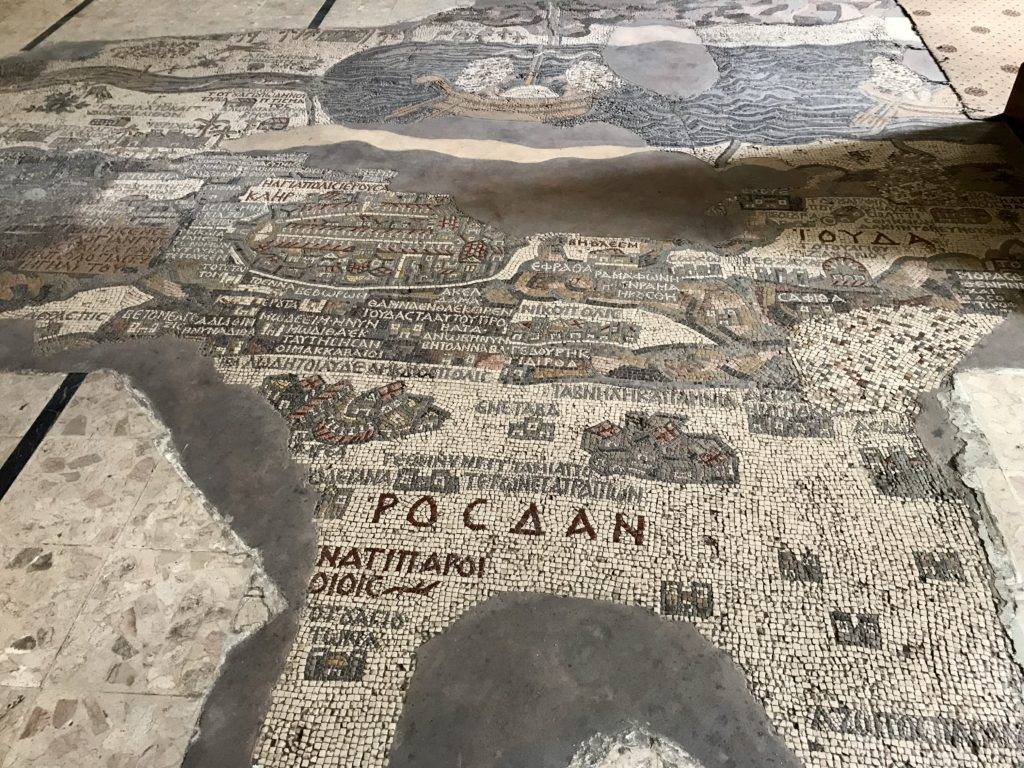 Places to visit in Jordan #6 - Madaba St George Church mosaic map