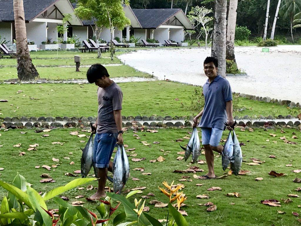 Fresh fish at Secret Paradise Resort & Turtle Sanctuary Port Barton Palawan Philippines