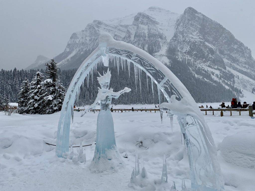 Banff Winter Activities - Visit Lake Louise Fairmont Chateau and ice sculptures