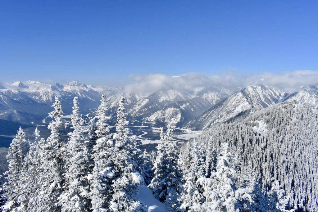 Banff in Winter + Banff Winter Activities - Views from Banff Gondola
