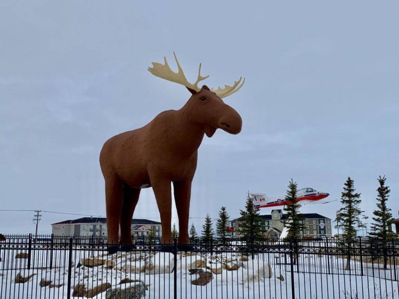 Mac the Moose statue Moose Jaw Canada