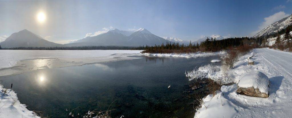 Banff in Winter + Banff Winter Activities - Vermilion Lakes Scenic Drive Banff Canada