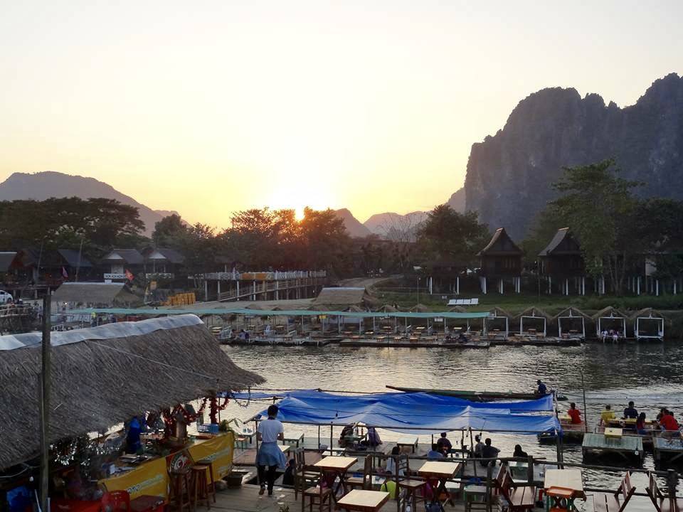 Best Places to Visit in Laos - Vang Vieng sunset