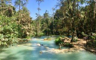 Places to VIsit in Laos - Kuang Si Waterfall Luang Prabang Laos