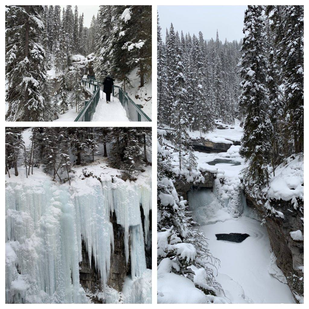 Banff winter hikes - Johnston Canyon winter ice walk and waterfalls