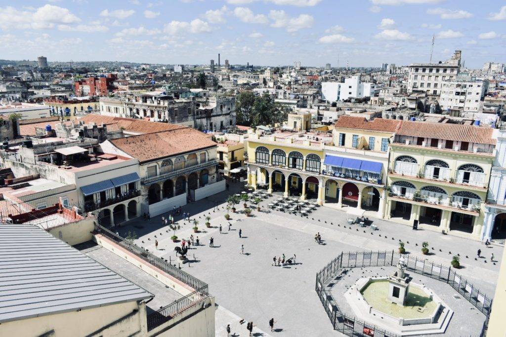 Views over Plaza Veija from Camara Oscura Rooftop, Havana Cuba