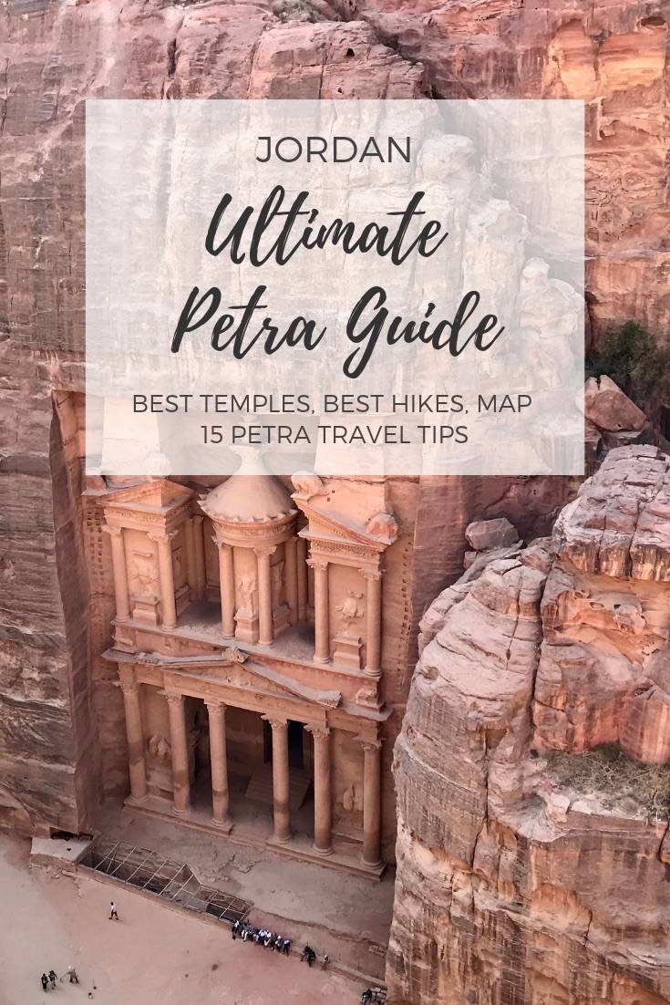 Petra Jordan Travel | This ultimate Petra tour guide includes the best Petra temples, Petra map, Petra hikes and trails for views of the Treasury and Monastery and 15 Petra tips, including Petra accommodation. The only guide you need to visit Petra Jordan!