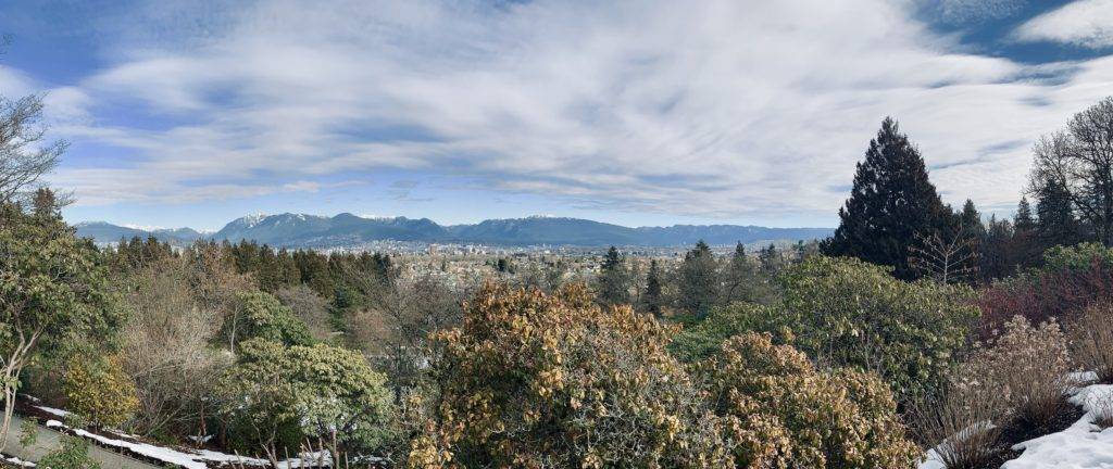 Views over Vancouver from Queen Elizabeth Park Vancouver Canada