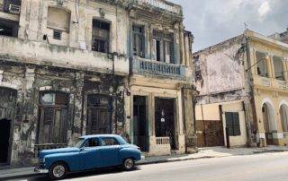 Dilapidated buildings in Havana Cuba
