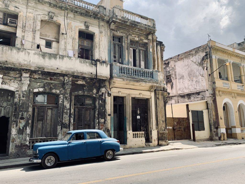 Dilapidated buildings in Havana Cuba