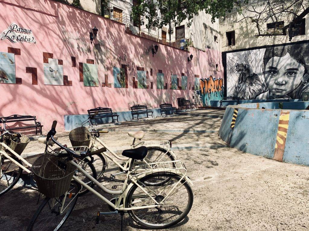 Bikes in square in Havana Cuba