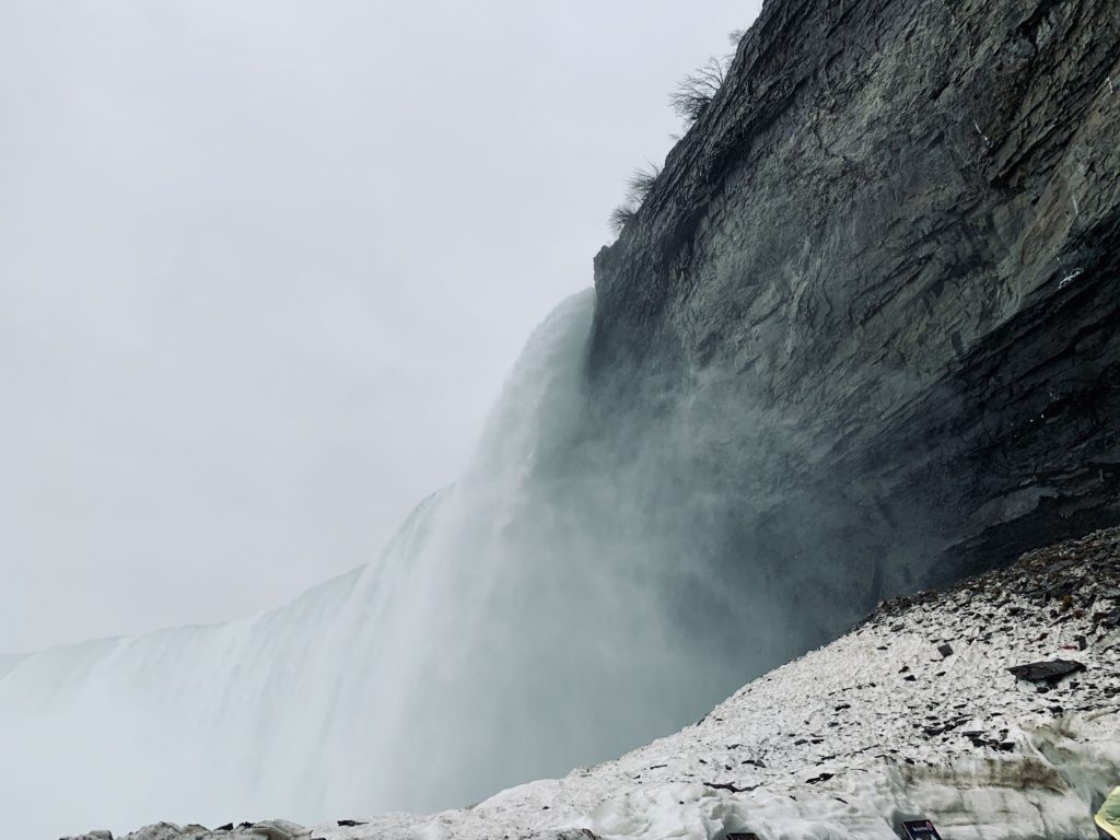 Niagara Falls Behind the Falls view under Horseshoe Falls