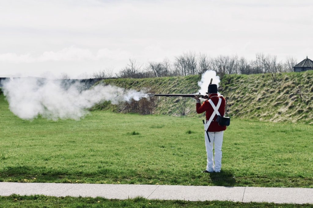 Gun display at Fort George National Historic Site