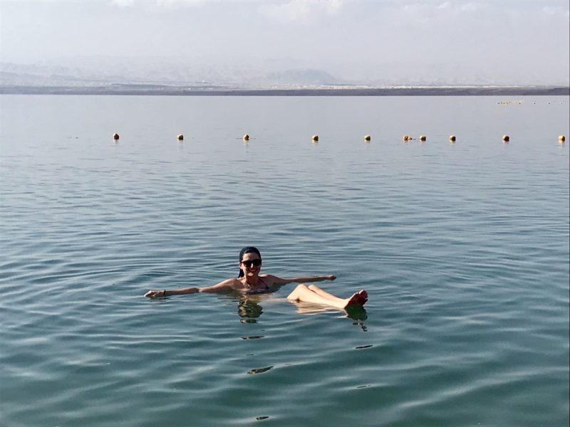 Floating in the Dead Sea, Jordan