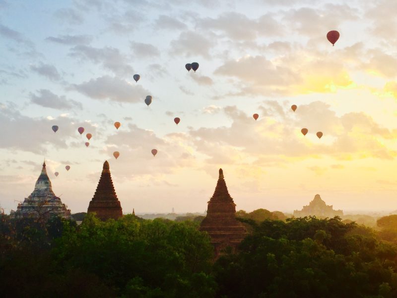 Hot Air Balloons Over Bagan, Myanmar