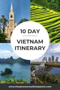 Vietnam Travel Guide: The ultimate Vietnam itinerary to help plan your perfect 10 days in Vietnam. During your Vietnam trip, visit the gorgeous old town of Hoi An, the largest city Ho Chi Minh, the capital Hanoi, the ancient capital Hue and magical Ha Long Bay #vietnamtravel #vietnamitinerary #10daysinvietnam