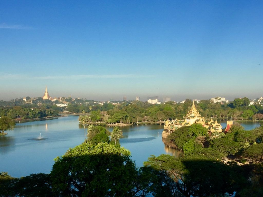 Kandawgyi Lake from Esperado Lake View Hotel, Yangon, Myanmar